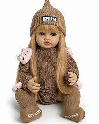 Реалістична Кукла Реборн 55 см повністю вінілова Doll Reborn Baby К0100305