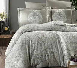 Турецька постільна білизна First Choice Cotton Satin Milena Beige євро