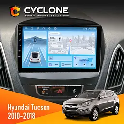 Штатна магнітола Hyundai Tucson 2010-2018 Cyclone C10-012 4x64, DSP, 4G Cyclone (НФ-00009868) - мініатюра 2