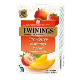 Чай Twinings фруктовий полуниця та манго 20 пакетиків