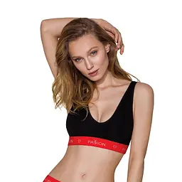 Спортивний топ на широких бретелях Passion PS003 TOP, black, M - мініатюра 1