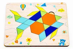 Головоломка дерев'яна Puz-96896 "Танграм Рибка" 17х14х0, 6 см PuzzleOk