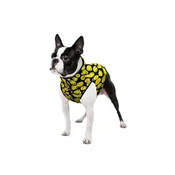 Курточка для собак WAUDOG Clothes малюнок "Смайли на чорному", S40, В 52-55 см, С 36-39 см - мініатюра 4