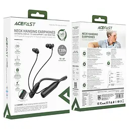 Навушники Acefast бездротові спортивні N4 neck hanging wireless earphones чорні - мініатюра 2