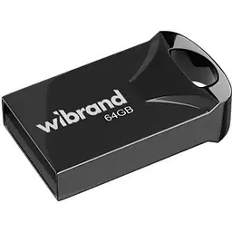 USB флеш накопичувач Wibrand 64GB Hawk Black USB 2.0 (WI2.0/HA64M1B)