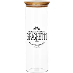 Банка для хранения Galleryglass Spaghetti стеклянная с бамбуковой крышкой 1.3 л (85006096)