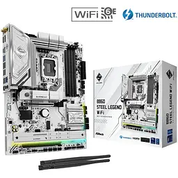 Материнська плата AsRock B860 Steel Legend WiFi (1851/B860, 4*DDR5, 2*PCIex16, HDMI/DP/TB4, 4xSATA, 4xM.2, 2.5Glan, 7. (B860 Steel Legend WiFi) - мініатюра 2