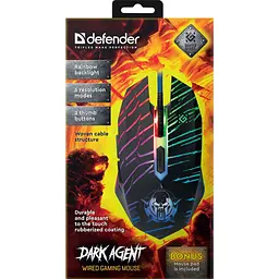 Комплект (миша + килимок) Defender Dark Agent GM-590L (52590) [135192] - мініатюра 9
