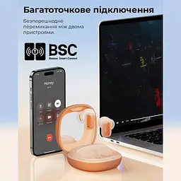 Бездротові навушники TWS Baseus AirNora 2 , ANC, Gradient Orange - мініатюра 5