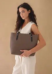 Шкіряний шопер Walker Mini темно-бежева краст - мініатюра 2