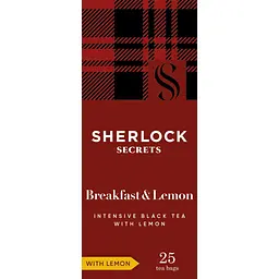Чай чорний Sherlock Secrets Breakfast & Lemon 45 г (25 шт x 1.8 г) - мініатюра 2