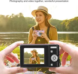 Дитячий цифровий фотоапарат FHD 1080P 50 МП з 16× зумом, картою 32 ГБ та 2 акумуляторами - мініатюра 4