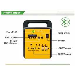 Портативна батарея Powerbank Solar Voltronic Boxin FD021 7000mAh + сонячна панель - мініатюра 3