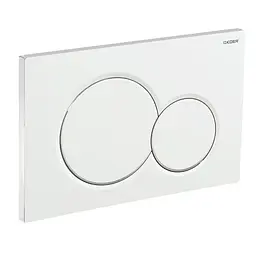 Панель змиву Koer KT-0601-03 пластикова, кнопка кругла KR5175, Білий