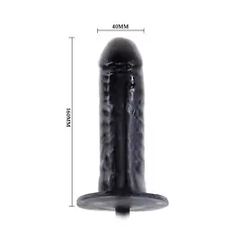 Анальний вібратор Baile Bigger Joy Inflatable Penis 16 см (чорний) - мініатюра 3
