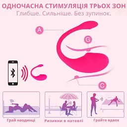 Вібратор I’MCUM Vibe зі смартпідключенням до телефону Рожевий (7970379617723) - мініатюра 5