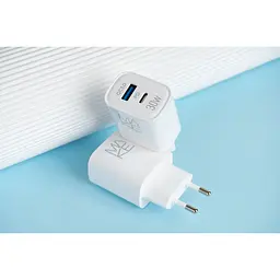 Зарядний пристрій Make 30 W GaN PD + QC White - мініатюра 3