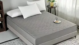 Стьобаний наматрацник-чохол з котону 180x200x28 см темно сірий