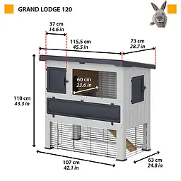 Клітка Ferplast Grand Lodge 120 для кроликів - мініатюра 9