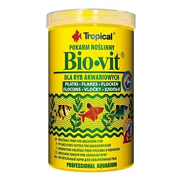 Сухий корм для акваріумних риб Tropical в пластівцях Bio-Vit 1 л для травоїдних риб - мініатюра 3