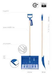 Лопата Prosperplast Alpin 1A 132х41 см (IL1А) - мініатюра 2