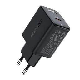 Мережевий зарядний пристрій Acefast a21 30 W gan single usb-c charger black