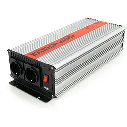 Інвертор напруги Ritar RSX-3000, 12V/220V, 3000W з апроксимованою синусоїдою, 2xShuko, 1xUSB, клемні дроти, BOX, Q4