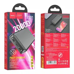Зовнішній акумулятор Power bank HOCO J100A 20000 mAh Повербанк для телефона / Павербанк Чорний - мініатюра 5