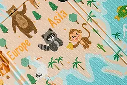 Дитячий килимок Poppet Карта світу та Гірська дорога двосторонній складний 200х150x1 см (PP028-150H) - мініатюра 6