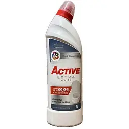 Гель для миття унітазу ACTIVE 1л з хлором Ultra White