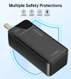 УМБ Choetech 40000mAh, 22,5W PD QC3.0, USB-C In/out, 2xUSB-A Li-pol чорна - мініатюра 5