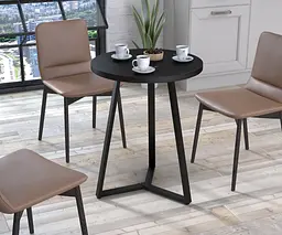 Круглий обідній стіл Трікс Loft Design Діаметр 60 см (Венге Луізіана)