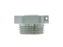 Заглушка RAFTEC 1 1/4" латунь, РЗ, DN32, під пломбу, нікель, ZN04 - мініатюра 6