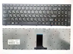 Клавіатура для ноутбуків Lenovo IdeaPad B5400, M5400 Series чорна з чорною рамкою