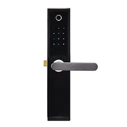 Замок біометричний автономний Trinix TRL-5104BTF Black Right з Bluetooth, зчитувачем відбитків пальців і карт Mifare (65-00043) - мініатюра 1