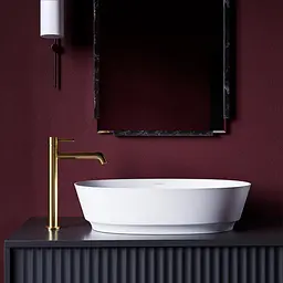 Змішувач для умивальника Omnires Y brushed gold (Y1212GLB) високий, золотий брашований - мініатюра 2