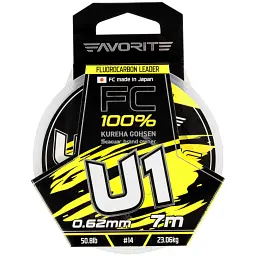 Флюорокарбон Favorite U1 FC 7 м 14/0.62 мм 50.8 lb/23.06 кг - мініатюра 2