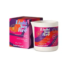 Масажна свічка Love To Love Light My Fire Monoi з вишуканим квітковим ароматом, 80 мл