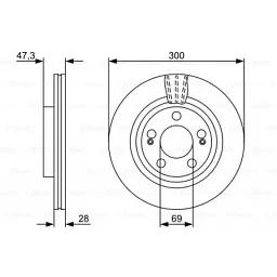 Гальмівний диск Bosch 0 986 479 537 - мініатюра 5