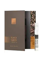 Листівка із пробним зразком туалетної води Avon Black Suede Touch для нього, 0,6 мл - мініатюра 1
