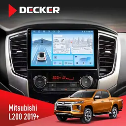 Штатна магнітола Mitsubishi L200 2019+ Decker D9-010 6x128, DSP, 4G, 2K Decker (НФ-00008948)