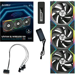 Вентилятор Lian Li Uni Fan SL Wireless 120-3 Black (G99.12SL1W3B.00) - мініатюра 2