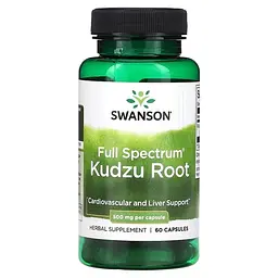 Інші екстракти Kudzu Root Full Spectrum 500 mg 60 капсул Swanson vit0005842