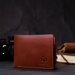 Шкіряний чоловічий гаманець GRANDE PELLE 11,8х9х1 см acs0026948 - мініатюра 6