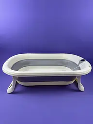 Ванночка дитяча складна Bimbo 0751-36 Розмір 76х47*21см, клапан зливу, розкладні ніжки, електронний датчик температури, матрац - мініатюра 3