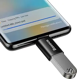 Адаптер Baseus Ingenuity Series Mini OTG Adaptor Type-C to USB-A 3.1 black (ZJJQ000001)