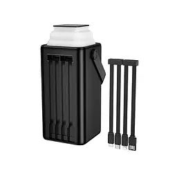 Зовнішній акумулятор BOROFONE BJ65B High 22.5W+PD20W+four-cables power bank(80000mAh) Black (6941991122057) - мініатюра 5