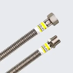 Шланг для газу Eco-Flex Стандарт з нержавіючої сталі d 12 1/2х3/4" В 40 см 30412 - мініатюра 2