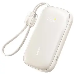 Портативний ЗП Power Bank Baseus EnerFill FC21 Qpow 3 Ultra 22.5W with cable 20000 mAh (PPFLS) Natural Titanium