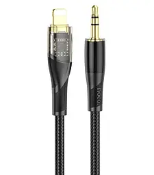 Кабель AUX Hoco UPA25 Transparent Discovery Edition Digital audio conversion cable Lightning Black